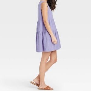 Universal Thread Gauze Tiered Dress